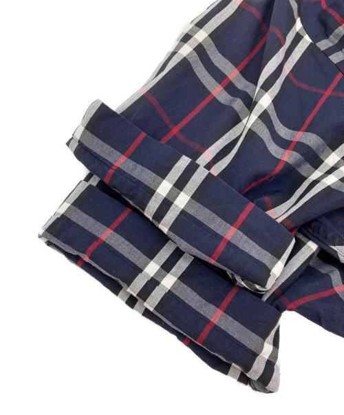 BURBERRY BLACK LABEL（バーバリーブラックレーベル）BURBERRY BLACK LABEL (バーバリーブラックレーベル) チェック半袖シャツ ネイビー サイズ:Mの古着・服飾アイテム