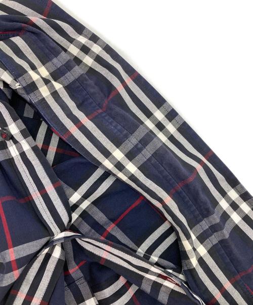 BURBERRY BLACK LABEL（バーバリーブラックレーベル）BURBERRY BLACK LABEL (バーバリーブラックレーベル) チェック半袖シャツ ネイビー サイズ:Mの古着・服飾アイテム