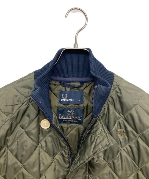 FRED PERRY（フレッドペリー）FRED PERRY (フレッドペリー) LAVENHAM (ラベンハム) コラボ キルティング ファネルネック コート グリーン サイズ:10の古着・服飾アイテム