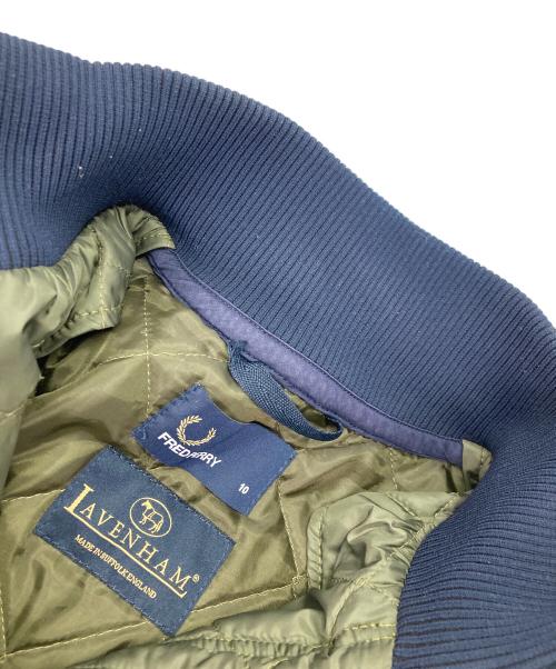 FRED PERRY（フレッドペリー）FRED PERRY (フレッドペリー) LAVENHAM (ラベンハム) コラボ キルティング ファネルネック コート グリーン サイズ:10の古着・服飾アイテム