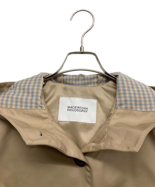MACKINTOSH PHILOSOPHY（マッキントッシュ フィロソフィー）MACKINTOSH PHILOSOPHY (マッキントッシュ フィロソフィー) ダブルクロスフーデッドコート ベージュ サイズ:38の古着・服飾アイテム