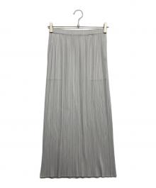 PLEATS PLEASE（プリーツプリーズ）の古着「BASICS プリーツスカート」｜グレー