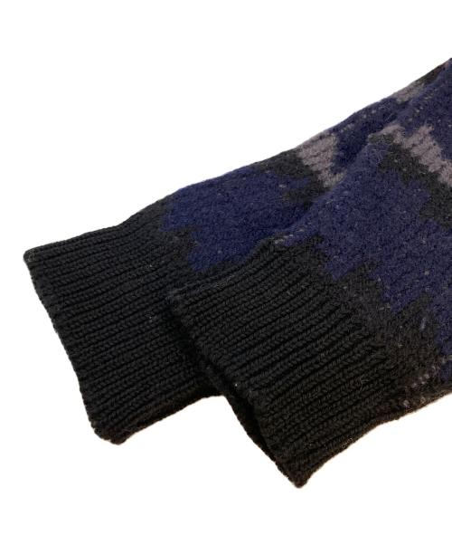 PENDLETON（ペンドルトン）PENDLETON (ペンドルトン) 70s ネイティブ柄ニットジャケット ネイビー サイズ:Lの古着・服飾アイテム