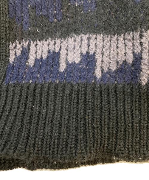 PENDLETON（ペンドルトン）PENDLETON (ペンドルトン) 70s ネイティブ柄ニットジャケット ネイビー サイズ:Lの古着・服飾アイテム