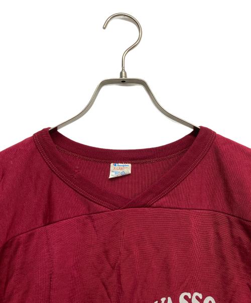 Champion（チャンピオン）Champion (チャンピオン) 80ｓ フットボールTシャツ レッド サイズ:XLの古着・服飾アイテム