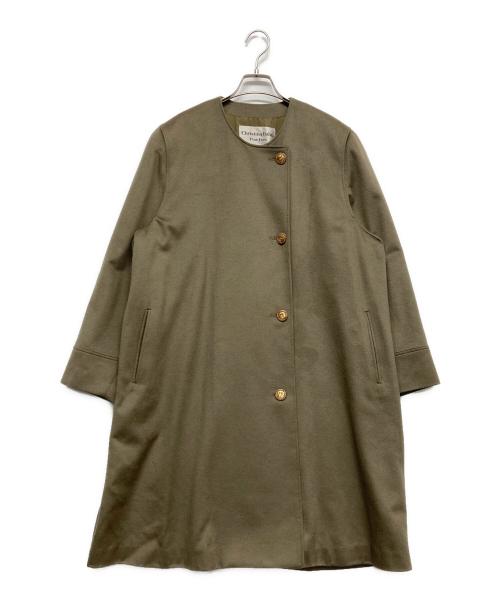 christina bahn（クリスティーナ バーン）christina bahn (クリスティーナ バーン) マフラー付カシミヤコート グリーン サイズ:10の古着・服飾アイテム