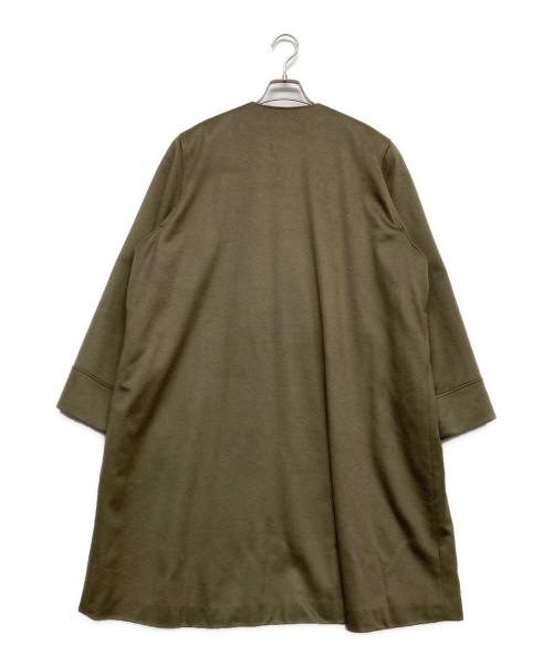 christina bahn（クリスティーナ バーン）christina bahn (クリスティーナ バーン) マフラー付カシミヤコート グリーン サイズ:10の古着・服飾アイテム