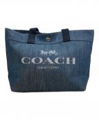 COACHコーチ）の古着「キャンバストートバッグ」｜ブルー