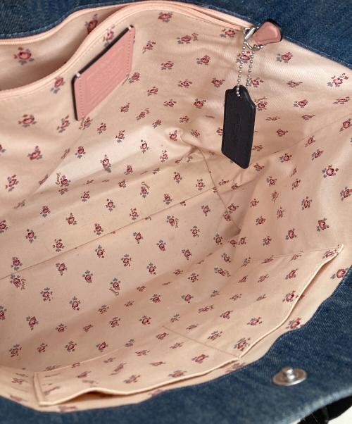 COACH（コーチ）COACH (コーチ) キャンバストートバッグ ブルーの古着・服飾アイテム