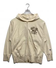 Champion（チャンピオン）の古着「リバースウィーブジップパーカー」｜ベージュ