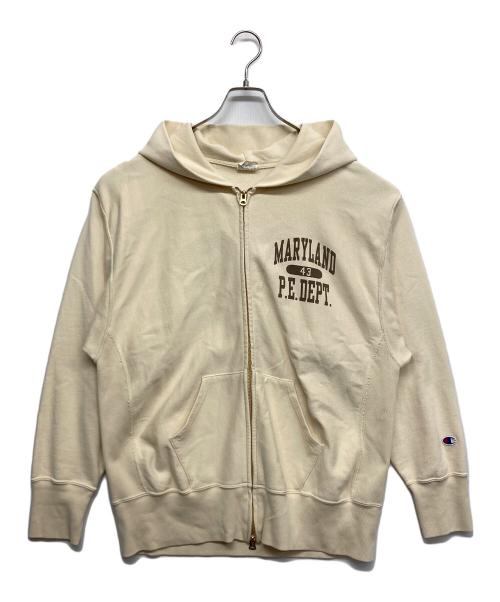 Champion（チャンピオン）Champion (チャンピオン) リバースウィーブジップパーカー ベージュ サイズ:Mの古着・服飾アイテム