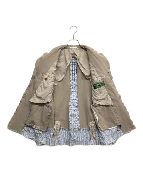 COMME des GARCONS HOMME PLUS（コムデギャルソンオムプリュス）COMME des GARCONS HOMME PLUS (コムデギャルソンオムプリュス) 縮絨ドッキングジャケット ベージュ サイズ:Sの古着・服飾アイテム