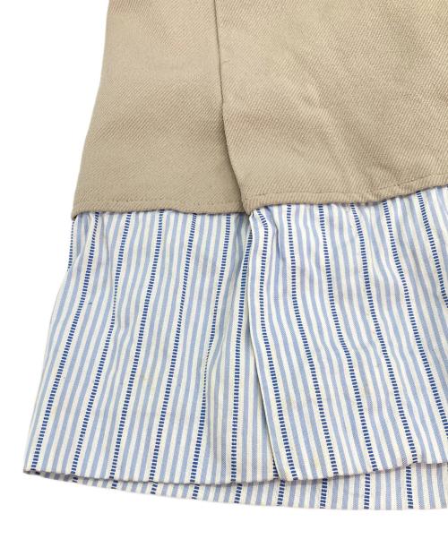 COMME des GARCONS HOMME PLUS（コムデギャルソンオムプリュス）COMME des GARCONS HOMME PLUS (コムデギャルソンオムプリュス) 縮絨ドッキングジャケット ベージュ サイズ:Sの古着・服飾アイテム