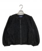 M'S GRACYエムズグレイシー）の古着「フリルカーディガン」｜ブラック