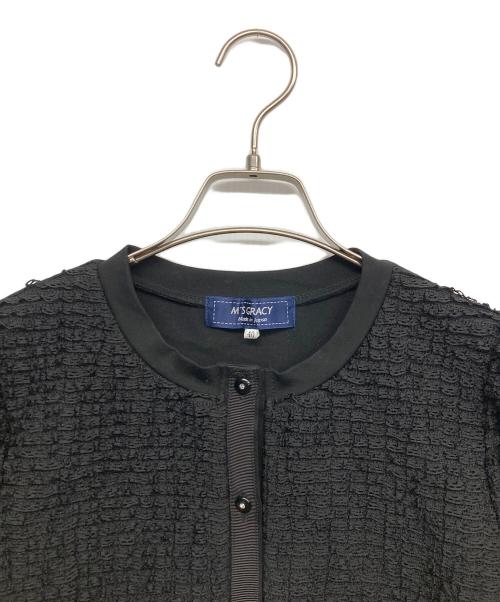 M'S GRACY（エムズグレイシー）M'S GRACY (エムズグレイシー) フリルカーディガン ブラック サイズ:40の古着・服飾アイテム