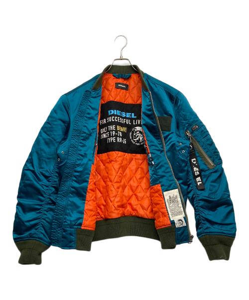 DIESEL（ディーゼル）DIESEL (ディーゼル) サテンボンバージャケット グリーン サイズ:Mの古着・服飾アイテム