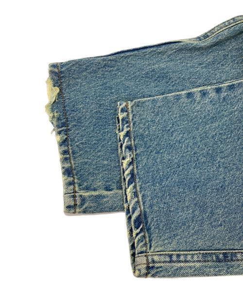 BREATH（ブレス）BREATH (ブレス) ダメージ加工ワイドデニムパンツ インディゴ サイズ:Lの古着・服飾アイテム