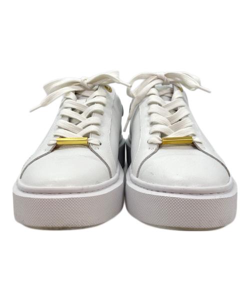 DEVICE1（デバイスワン）DEVICE1 (デバイスワン) カウレザースニーカー ホワイト サイズ:25.5の古着・服飾アイテム