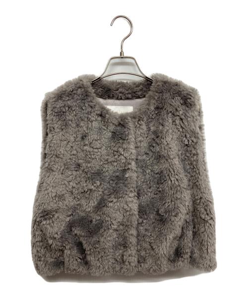 BALLSEY（ボールジィ）BALLSEY (ボールジィ) ランダムファー ショートベスト グレー サイズ:36の古着・服飾アイテム