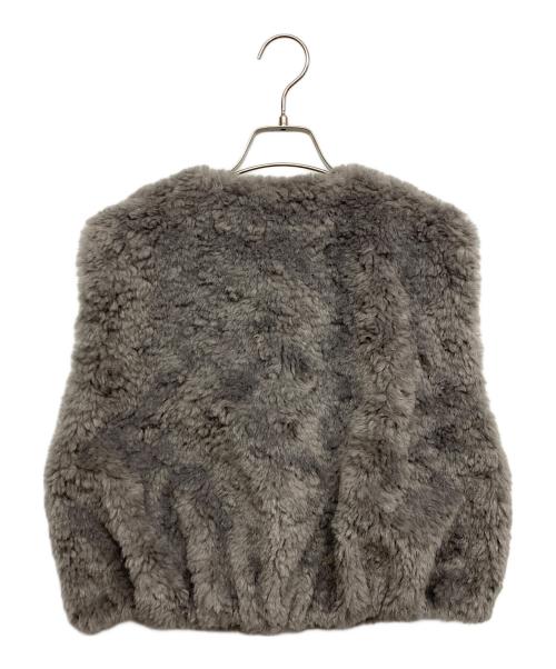 BALLSEY（ボールジィ）BALLSEY (ボールジィ) ランダムファー ショートベスト グレー サイズ:36の古着・服飾アイテム