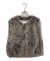 BALLSEY（ボールジィ）の古着「ランダムファー ショートベスト」｜グレー