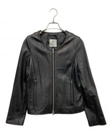 nano・universe（ナノ・ユニバース）の古着「ラムレザージャケット」｜ブラック