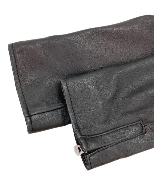 nano・universe（ナノ・ユニバース）nano・universe (ナノ・ユニバース) ラムレザージャケット ブラック サイズ:36の古着・服飾アイテム