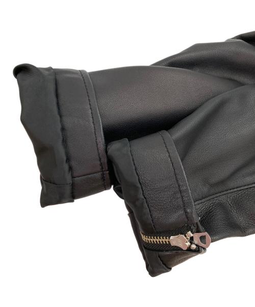 nano・universe（ナノ・ユニバース）nano・universe (ナノ・ユニバース) ラムレザージャケット ブラック サイズ:36の古着・服飾アイテム