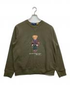 POLO RALPH LAURENポロ・ラルフローレン）の古着「ポロベアークルーネックスウェット」｜オリーブ