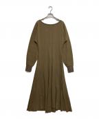 DRESSLAVEドレスレイブ）の古着「長袖コットンワンピース」｜カーキ