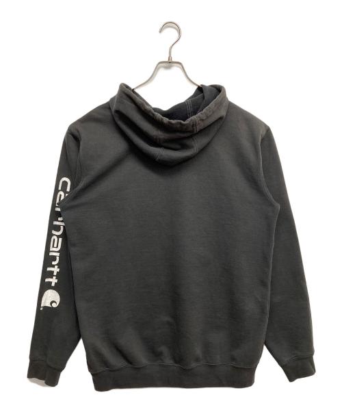 CarHartt（カーハート）CarHartt (カーハート) ロゴ グラフィック フーディー ブラック サイズ:Mの古着・服飾アイテム