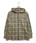 PENDLETONペンドルトン）の古着「check hoodie zip up shirt」｜グリーン