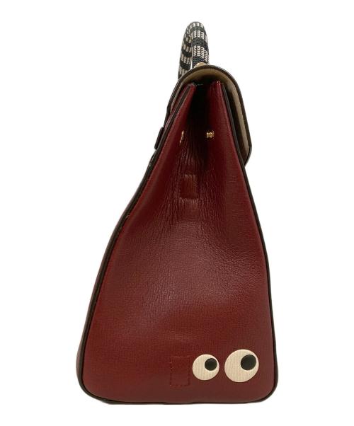 ANYA HINDMARCH（アニヤ・ハインドマーチ）ANYA HINDMARCH (アニヤ・ハインドマーチ) 2WAYハンドバッグ レッドの古着・服飾アイテム