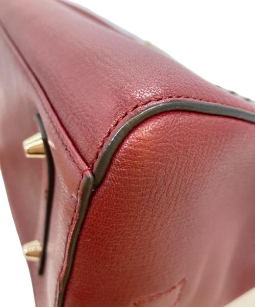 ANYA HINDMARCH（アニヤ・ハインドマーチ）ANYA HINDMARCH (アニヤ・ハインドマーチ) 2WAYハンドバッグ レッドの古着・服飾アイテム