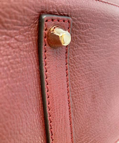 ANYA HINDMARCH（アニヤ・ハインドマーチ）ANYA HINDMARCH (アニヤ・ハインドマーチ) 2WAYハンドバッグ レッドの古着・服飾アイテム