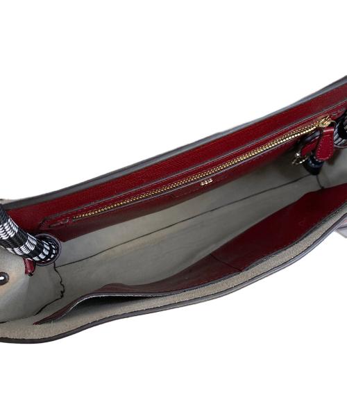 ANYA HINDMARCH（アニヤ・ハインドマーチ）ANYA HINDMARCH (アニヤ・ハインドマーチ) 2WAYハンドバッグ レッドの古着・服飾アイテム