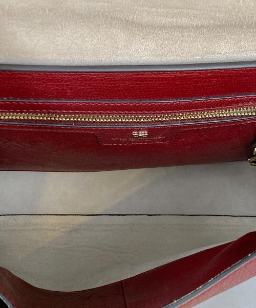 ANYA HINDMARCH（アニヤ・ハインドマーチ）ANYA HINDMARCH (アニヤ・ハインドマーチ) 2WAYハンドバッグ レッドの古着・服飾アイテム