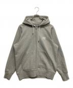 HELLY HANSENヘリーハンセン）の古着「スウェットパーカー HHロゴフルジップスウェットフーディー」｜グレー