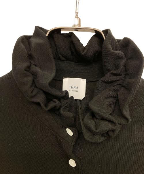 IENA LA BOUCLE（イエナ ラ ブークル）IENA LA BOUCLE (イエナ ラ ブークル) フリルヘンリーネックカットソー ブラック サイズ:FREEの古着・服飾アイテム