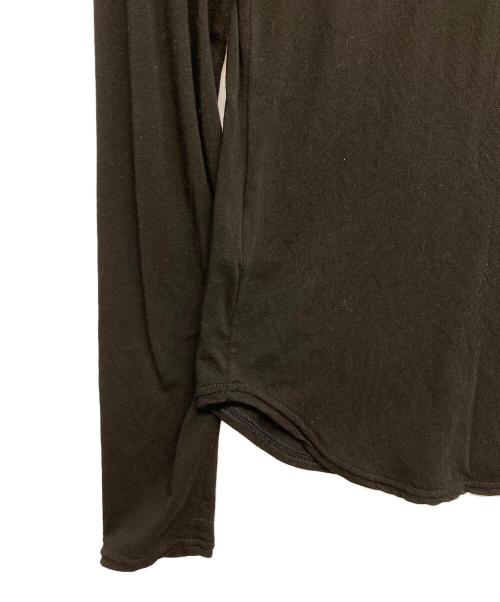 IENA LA BOUCLE（イエナ ラ ブークル）IENA LA BOUCLE (イエナ ラ ブークル) フリルヘンリーネックカットソー ブラック サイズ:FREEの古着・服飾アイテム