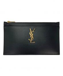 Saint Laurent Paris（サンローランパリ）の古着「ロゴレザージップポーチ」｜ブラック
