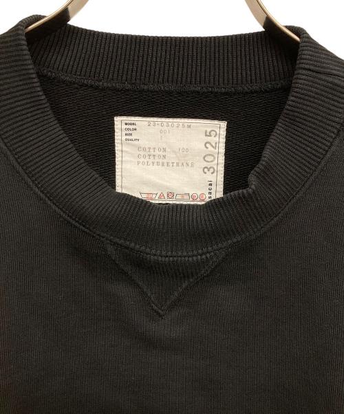 sacai（サカイ）sacai (サカイ) S Sweat Jersey Pullover スウェット ブラック サイズ:1の古着・服飾アイテム