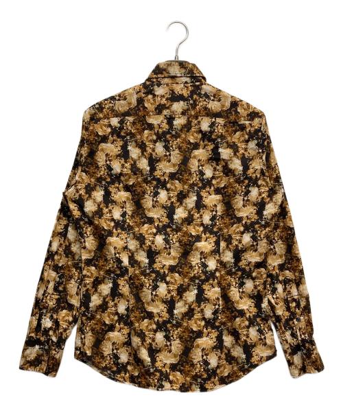 PS Paul Smith（ＰＳポールスミス）PS Paul Smith (ＰＳポールスミス) 総柄長袖シャツ ブラウン サイズ:Mの古着・服飾アイテム