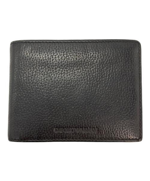 EMPORIO ARMANI（エンポリオアルマーニ）EMPORIO ARMANI (エンポリオアルマーニ) 2つ折り財布 ブラックの古着・服飾アイテム