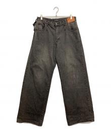 HIROKI TSUZUKI（ヒロキツズキ）の古着「バギーデニムパンツ」｜ブラック