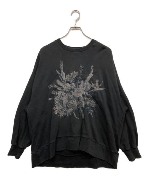 MAISON SPECIAL（メゾンスペシャル）MAISON SPECIAL (メゾンスペシャル) 刺繍スウェット ブラック サイズ:00の古着・服飾アイテム
