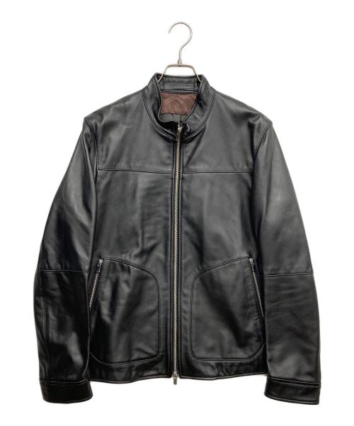 ABAHOUSE（アバハウス）ABAHOUSE (アバハウス) レザージャケット ブラック サイズ:48の古着・服飾アイテム