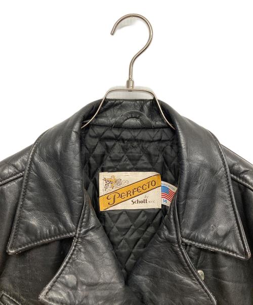 Schott（ショット）Schott (ショット) ライダースジャケット ブラック サイズ:14の古着・服飾アイテム