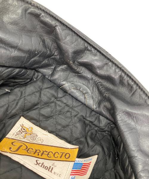 Schott（ショット）Schott (ショット) ライダースジャケット ブラック サイズ:14の古着・服飾アイテム
