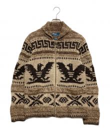 POLO RALPH LAUREN（ポロ・ラルフローレン）の古着「リネンヘンプカウチンニット」｜ブラウン